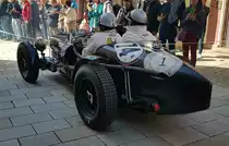 =Wolseley Hornet Special, Bj. 1935, 1600 ccm, 68 PS, während der Präsentation der Rennteilnehmer des Rossbergrennens  Edelweiss-Bergpreis  2022 im Markt Berchtesgaden.