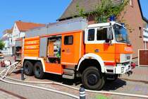 Feuerwehr Dietzenbach IVECO HLF am 17.06.23 bei einer Jugendfeuerwehrübung in Rödermark