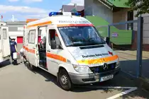 DRK OV Mörfelden Mercedes Benz Sprinter KTW am 17.06.23 bei einer Schauübung 