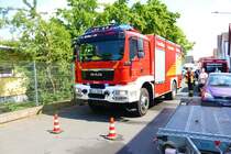 Feuerwehr Mörfelden MAN TGS TLF4000 am 17.06.23 bei einer Schauübung
