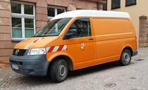 =VW T5 vom Bauhof der Stadt MILTENBERG, gesehen im Dezember 2022