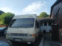 Ein Fiat 660 Wohnmobil am 10.7.23 in Schweigmatt 