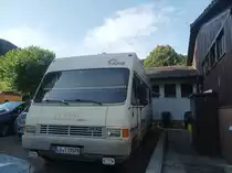 Ein Fiat 660 Wohnmobil am 10.7.23 in Schweigmatt 