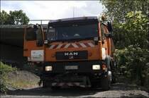 MAN LE18.220  Kehrmaschine Freudenberg  im Autobahnende Hemer (A46).
