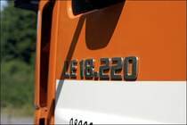 MAN Impression: Der Reihensechszylinder leistet mit 6.871 cm Hubraum, 162 kW / 220 PS. (MAN LE18.220 Kehrmaschine Freudenberg)