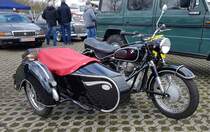 =BMW R 27, Bj. 1965, 250 ccm, 18 PS, mit Steib 200 Seitenwagen von 1953. Neuaufbau des Gespanns war im Jahr 2020. Ausgestellt bei der Technorama Kassel im März 2023