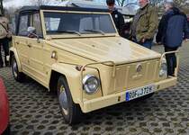 =VW 181 steht auf der Ausstellungsfläche der Technorama 2023 in Kassel