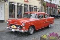 Chevrolet Bel Air 210, Bj. 1950, 200 PS wartet auf den Start in 36088 Hnfeld zur ADAC-Oldtimersternfahrt zum Hessentag nach Langenselbold, 06.06.2009 

