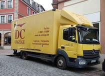 =MB Atego des Umzugunternehmens DC steht im Februar 2023 in Fulda