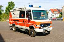 Feuerwehr Aschaffenburg Mercedes Benz Vario GW-W1 (Florian Aschaffenburg 1/91-1) am 01.07.23 bei einen Fototermin. Vielen Dank für das tolle Shooting