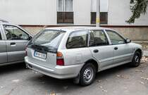 Rückansicht: Mitsubishi Lancer Mk5 Wagon. Foto: Januar, 2022.