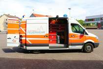 Feuerwehr Aschaffenburg Mercedes Benz Sprinter KLAF (Florian Aschaffenburg 1/65-1) am 01.07.23 bei einen Fototermin. Vielen Dank für das tolle Shooting