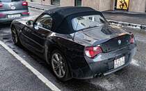 Rückansicht: BMW Z4 der ersten generation. Foto: Januar, 2022.