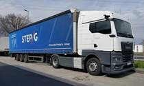 =MAN TGX von TMG aus Bitterfeld rastet an der A 3, März 2023