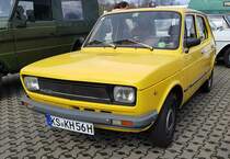 =Fiat 127, gesehen auf der Freifläche der Technorama Kassel im März 2023