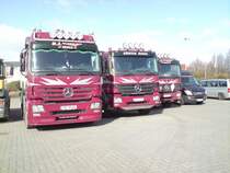 Drei Actros Kipper von H.J.Burmeister GmbH.