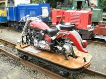 Schienenmotorrad bei der Parkeisenbahn Cottbus, Juni 2009