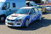 Mitsubishi Lancer EVO am 05.08.23 bei der Main Kinzig Ralley in Wächtersbach