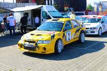 Mitsubishi Lancer EVO am 05.08.23 bei der Main Kinzig Ralley in Wächtersbach