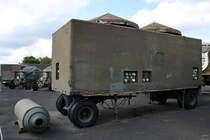 Der Battery Control Trailer einer Flugabwehrraketenbatterie MIM-14 NIKE HERCULES, so gesehen im August 2023 im Militärhistorischen Museum der Bundeswehr am Flugplatz Berlin-Gatow.