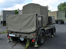 Anfang August 2023 war dieser nicht näher bezeichnete Anhänger im Militärhistorischen Museum der Bundeswehr am Flugplatz Berlin-Gatow ausgestellt.