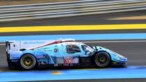 709 Glickenhaus Racing,	Glickenhaus SCG 007 LMH, Fahrer: Franck Mailleux, Nathanaël Berthon & Esteban Gutiérrez,  Aufnahme am 11.6.23 // 91. 24-Stunden-Rennen von Le Mans, der 91e Grand Prix d’Endurance les 24 Heures du Mans, auch 24 Heures du Mans