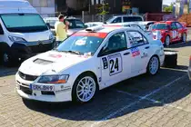 Mitsubishi Lancer EVO am 05.08.23 bei der Main Kinzig Ralley in Wächtersbach