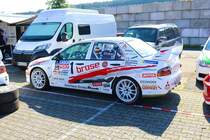 Mitsubishi Lancer EVO am 05.08.23 bei der Main Kinzig Ralley in Wächtersbach