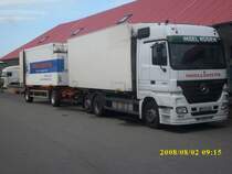 Mercedes-Hngerzug am 02.August 2008 in Bergen/Rgen.