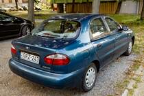 Rückansicht: Daewoo Lanos Sedan. Foto: Juni, 2022.