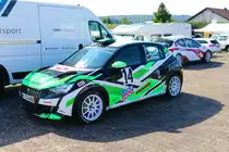 Peugeot 208 am 05.08.23 bei der Main Kinzig Ralley in Wächtersbach