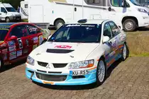 Mitsubishi Lancer EVO am 05.08.23 bei der Main Kinzig Ralley in Wächtersbach