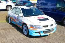 Mitsubishi Lancer EVO am 05.08.23 bei der Main Kinzig Ralley in Wächtersbach