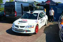 Mitsubishi Lancer EVO am 05.08.23 bei der Main Kinzig Ralley in Wächtersbach