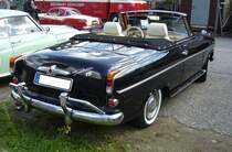 Heckansicht eines Borgward Isabella Cabriolets aus dem Jahr 1960. 50. Jahrestreffen der Borgward I.G. e.V. an der  Alten Dreherei  in Mülheim an der Ruhr. 