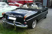 Heckansicht eines Borgward Isabella Cabriolets aus dem Jahr 1960. 50. Jahrestreffen der Borgward I.G. e.V. an der  Alten Dreherei  in Mülheim an der Ruhr. 
