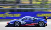#52 Ferrari 488 GT3 Evo 2020, AF Corse, Fahrer: Laurent de Meeus & Jamie Stanley, beim 8. Road to Le Mans Cup, die am 8. und 9. Juni 2023 in Le Mans, support Rennen der 24h Le Mans ausgetragen wurde.