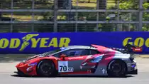 #70 Lamborghini Huracán GT3 Evo 2, Leipert Motorsport, Fahrer: Brendon Leitch & Gerhard Watzinger. 8. Road to Le Mans Cup, die am 8. und 9. Juni 2023 in Le Mans, support Rennen der 24h Le Mans ausgetragen wurde. 