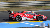 #74 Ferrari 488 GT3 Evo 2020, Kessel Racing, Fahrer: Murat Çuhadaroğlu & David Fumanelli, beim 8. Road to Le Mans Cup, die am 8. und 9. Juni 2023 in Le Mans, support Rennen der 24h Le Mans ausgetragen wurde.