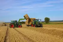 LU Norbert Mäser Fendt Vario 722 und 724 am 11.08.23 bei Florstadt in der Wetterau