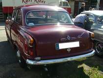 Heckansicht einer Borgward Isabella Limousine aus dem Jahr 1955. 50. Jahrestreffen der Borgward I.G. e.V. an der  Alten Dreherei  in Mülheim an der Ruhr.