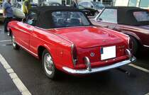 Heckansicht eines Fiat 1500 Spider aus dem Jahr 1965. 10. Saarner Oldtimer Cup am 27.08.2023 in Mülheim an der Ruhr.