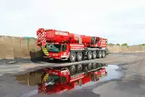 Autodienst West Liebherr LTM1300 am 13.08.23 in Stockstadt Naturhafen