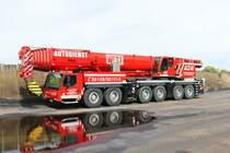 Autodienst West Liebherr LTM1300 am 13.08.23 in Stockstadt Naturhafen