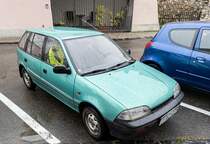 Diesen Suzuki Swift Mk2 in Aqua Green habe ich in April, 2022 gesehen.