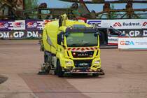 MAN TGM Kehrmaschine auch Spongebob gennant am 17.08.23 beim Iron Drift King in Ferropolis bei Leipzig