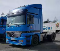 =MB Actros-Sattelzugmaschine aus dem Fuhrpark vom Zirkus BALDONI, 04-2023