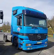 =MB Actros-Sattelzugmaschine aus dem Fuhrpark vom Zirkus BALDONI, 04-2023