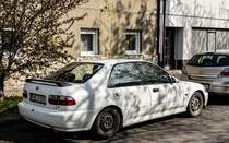 Rückansicht / Seitenansicht: Honda Civic Mk5 Sedan. Foto: März, 2022.