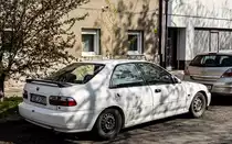 Rückansicht / Seitenansicht: Honda Civic Mk5 Sedan. Foto: März, 2022.